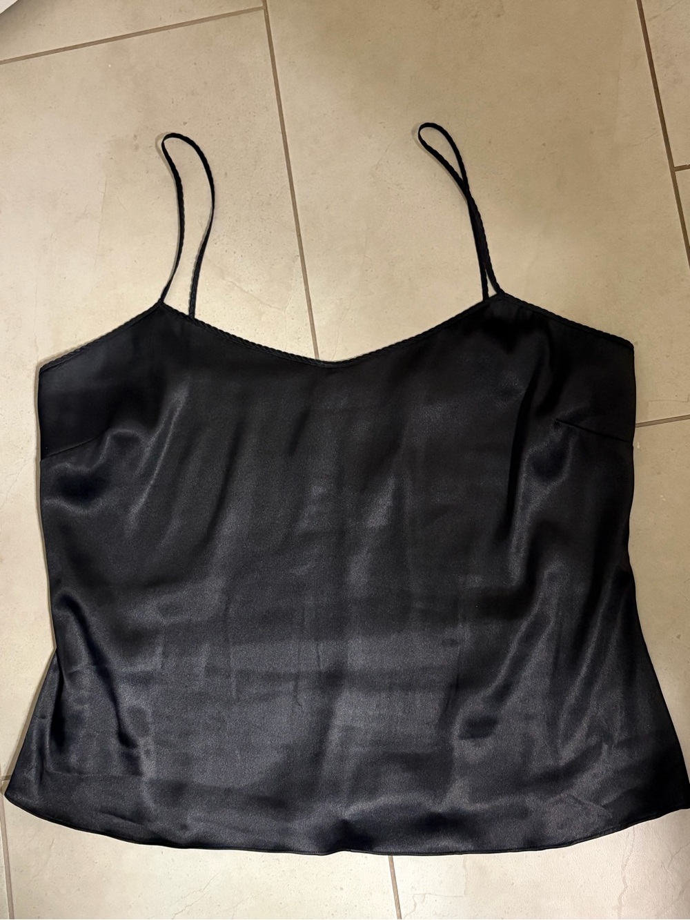 Gianni Bini Black Satin Spaghetti-Strap Cami